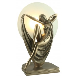 Art Deco Celia Figurine Table Lamp + Free Bulb