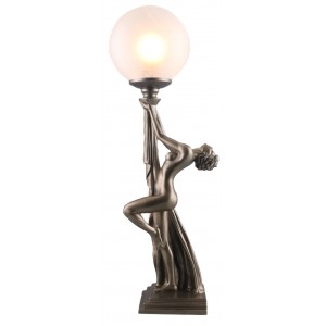 Art Deco Natasha Nude Lady Figurine Table Lamp + Free Bulb