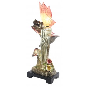 Art Deco Fairy Figurine Table Lamp + Free Bulb