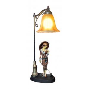 Art Deco Twenties Lady Figurine Table Lamp + Free Bulb