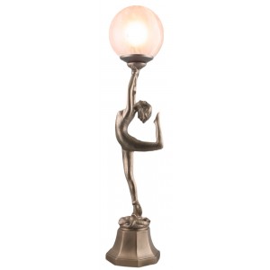 Art Deco Acrobat Lady Figurine Table Lamp + Free Bulb