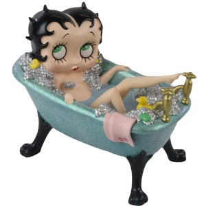 Betty Boop in Turquoise Glitter Bath Tub 20cm