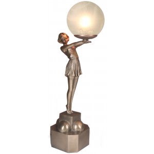 56cm Art Deco Standing Beach Ball Lamp  