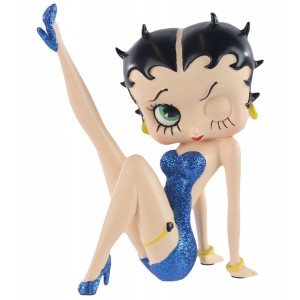 Betty Boop Leg Up (Blue Glitter) 17cm