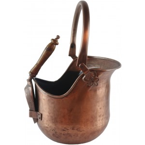 Coal Bucket With Shovel - Antique Copper Finish