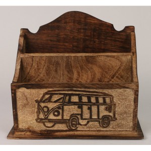 Mango Wood Camper Van Design Letter Rack