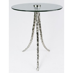 Aluminium Cactus Table Glass Top - 50cm