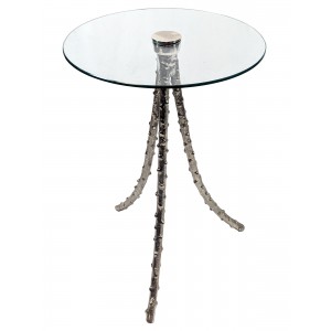 Aluminium Cactus Table Glass Top - 69cm
