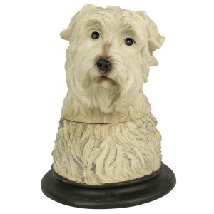 Dog Trinket Box Hand Painted Resin Highland Terrier