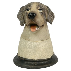 Dog Trinket Box Hand Painted Resin Beagle/Spaniel