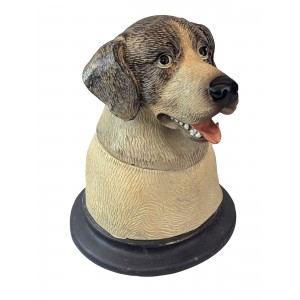 Dog Trinket Box Hand Painted Resin Beagle/Spaniel - 16cm