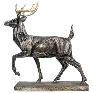 Electroplated Resin Reindeer Stag Figure - 28cm