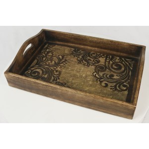 Mango Wood Swirl Design Tray