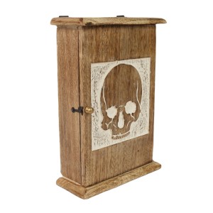 Mango Wood Key Box Skull Design