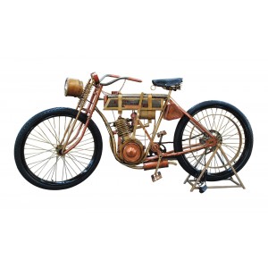 Vintage Gold Motorbike Decoration - 200cm