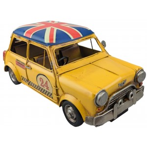 Yellow Rally Mini with Union Jack Roof 28cm