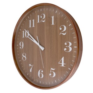 Round Wooden Wall Clock 53cm