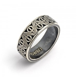 Official Harry Potter Sterling Silver Deathly Hallows Ring Large - P