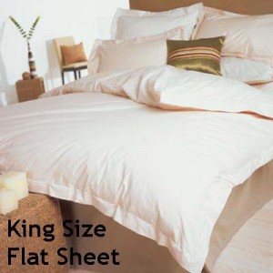 Percale 400 Count King Size Flat Sheet