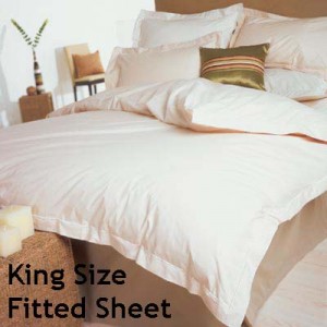 Percale 400 Count King Size Fitted Sheet