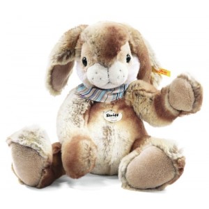 Steiff Hoppi Dangling Rabbit - Beige/Brown - Soft Plush - 35cm - 122620