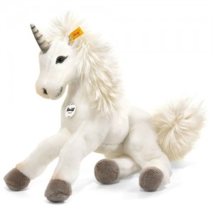 Steiff Starly Dangling Unicorn - White - Soft Plush - 35cm - 015045