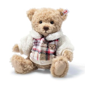 Ben Teddy Bear With Winter Jacket - 28cm - Beige