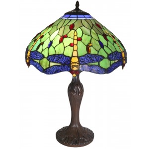 Dragonfly Tiffany Table Lamp (Large) + Free Bulbs