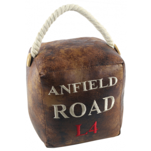 Square Faux Leather 'Anfield Road L4' Doorstop 