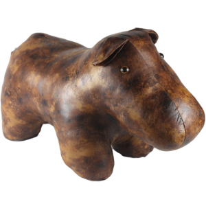 Giant Faux Leather Hippo Footstool - 84cm