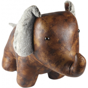 Giant Faux Leather Elephant Footstool - 86cm
