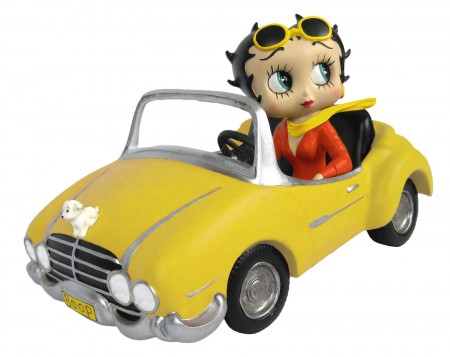 Betty Boop In Yellow Sports Car 30cm